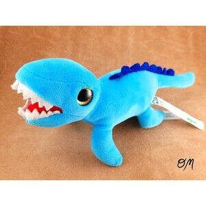 Naturally Kids Blue Mosasaurus Dinosaur Plushie 04/2022 ~ 9 Inches